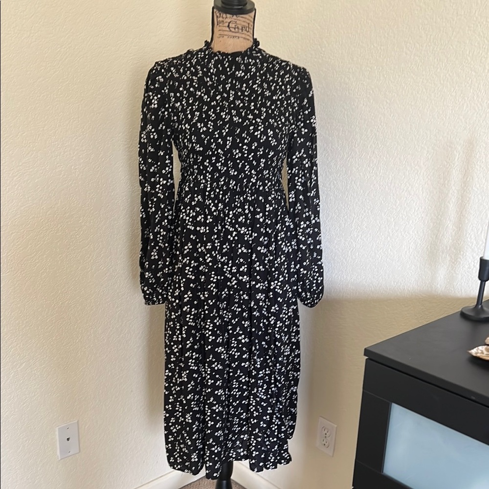 A New Day Smocked Midi Dress S